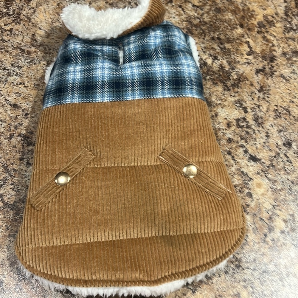 Boots and Barkley size, small corduroy and flannel coat